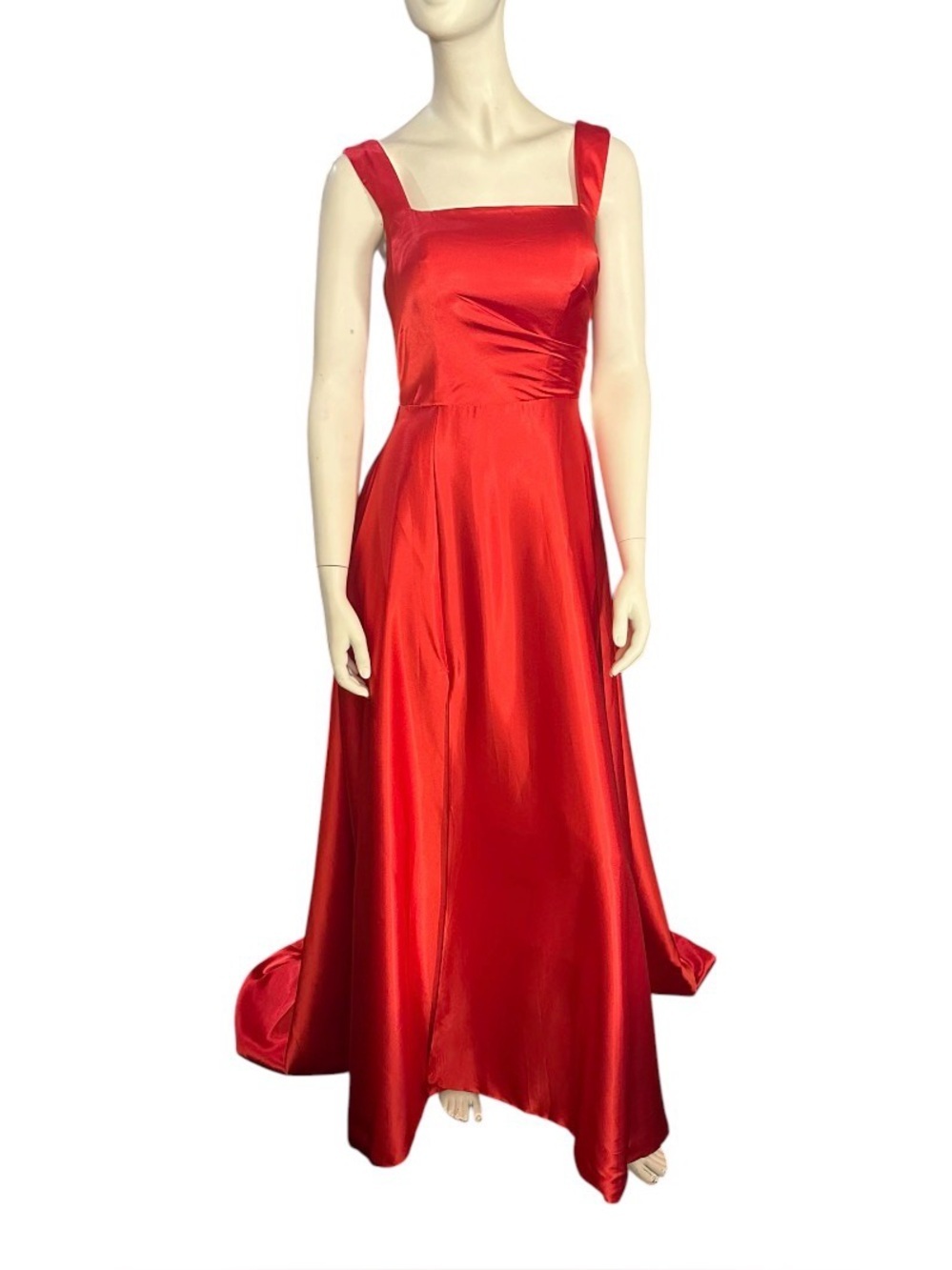 Wear Your Love Satin Slit Dress Red 4 NWT